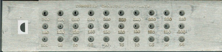 JSP®30 Hole 1/2Round Tungsten Carbide Drawplate .55-3.00MM