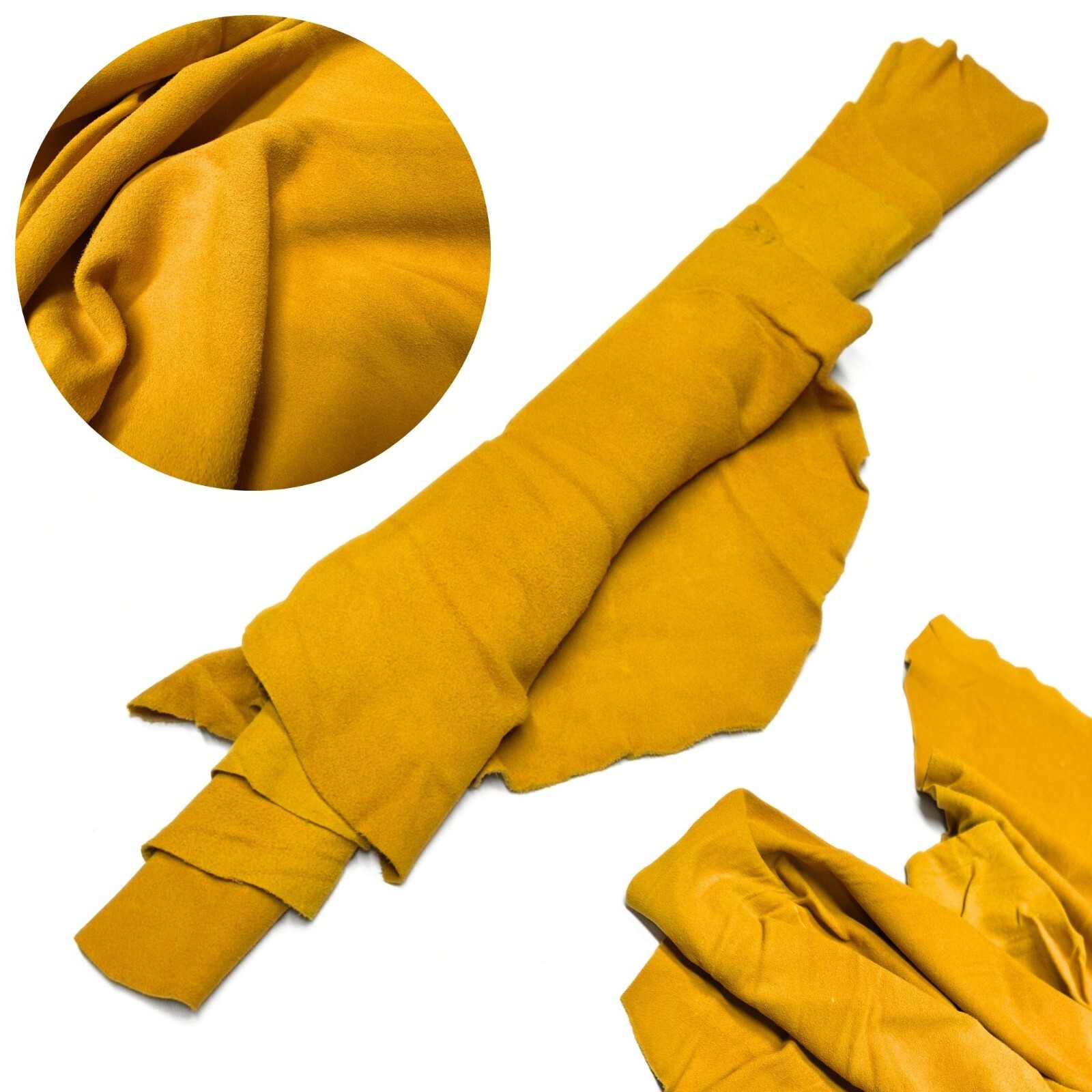 Natural Deerskin Suede Leather Hide – Soft Buckskin Splits for Crafts