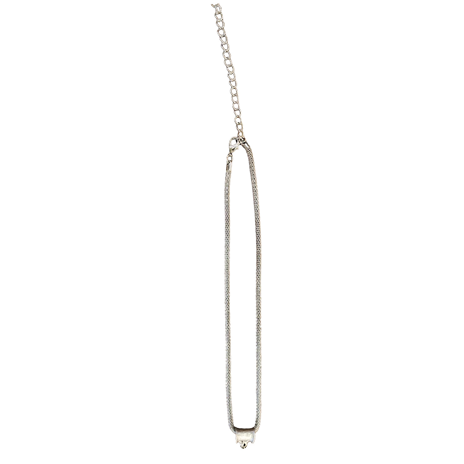 B02. “Pink Starlight Heart”, AA Silver Plated Necklace.