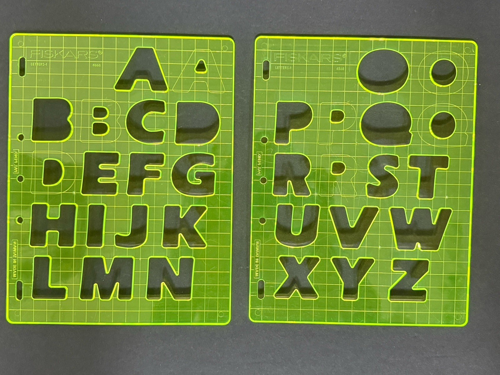 Lot Of 8 Fiskars Templates Letters Numbers Shapes SEE DESCRIPTION