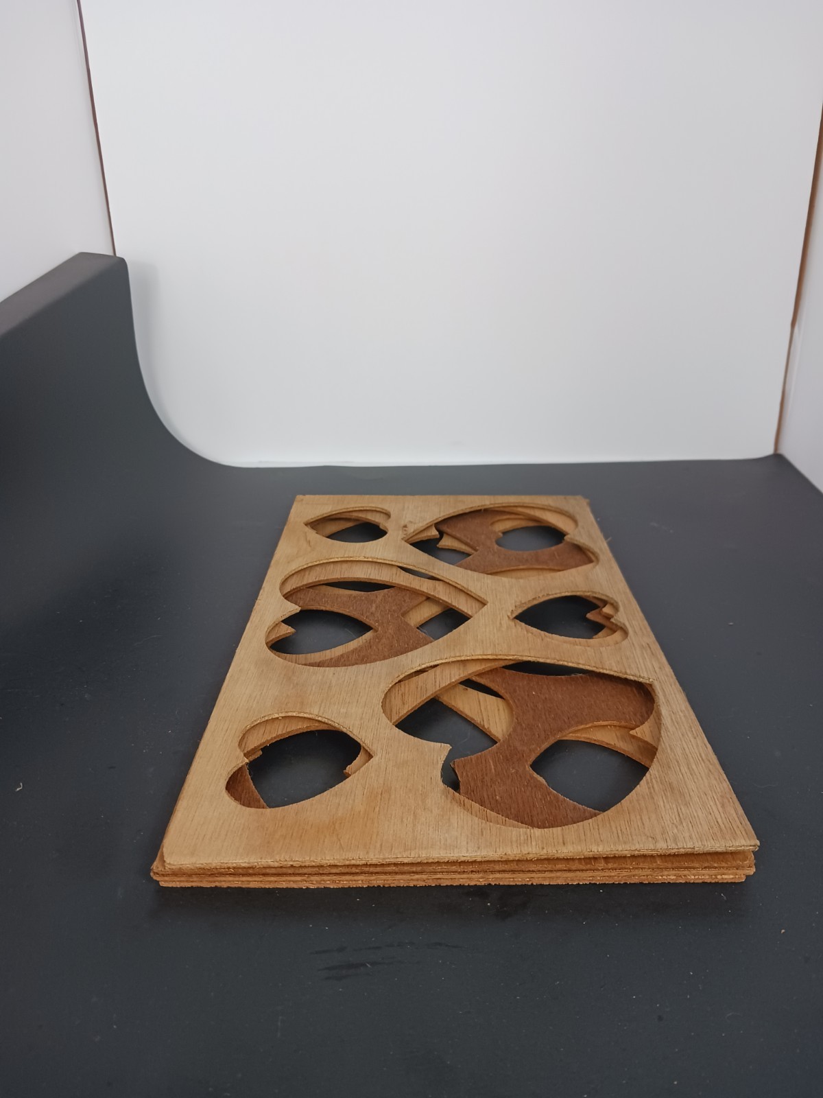 Vintage Unfinished Wood Heart Stencils Craft Materials Lot Of 4 13¼”×8″