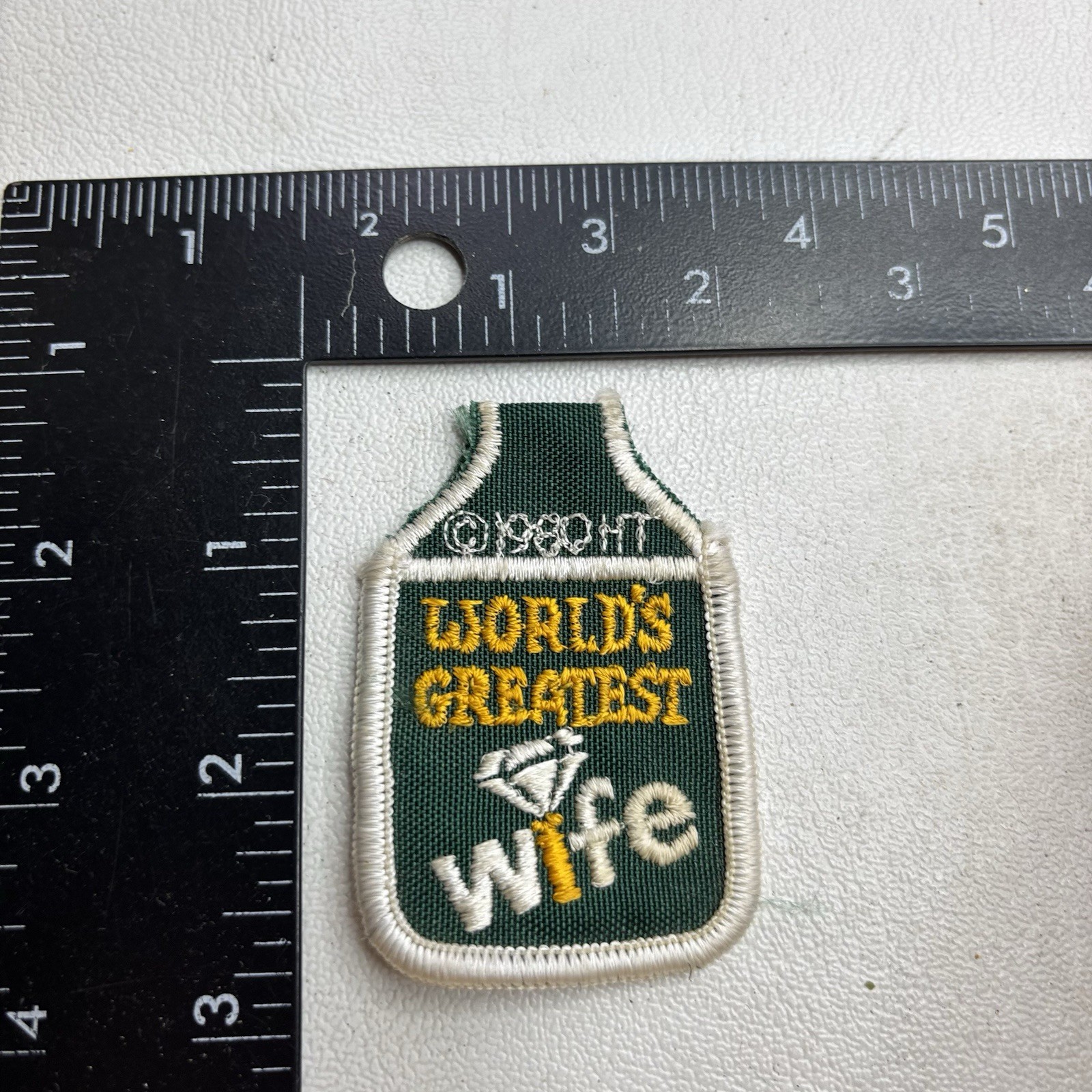 2-Sided HANG 10 Surfer / WORLD’S GREATEST WIFE Keychain Patch *No Metal Part64SQ