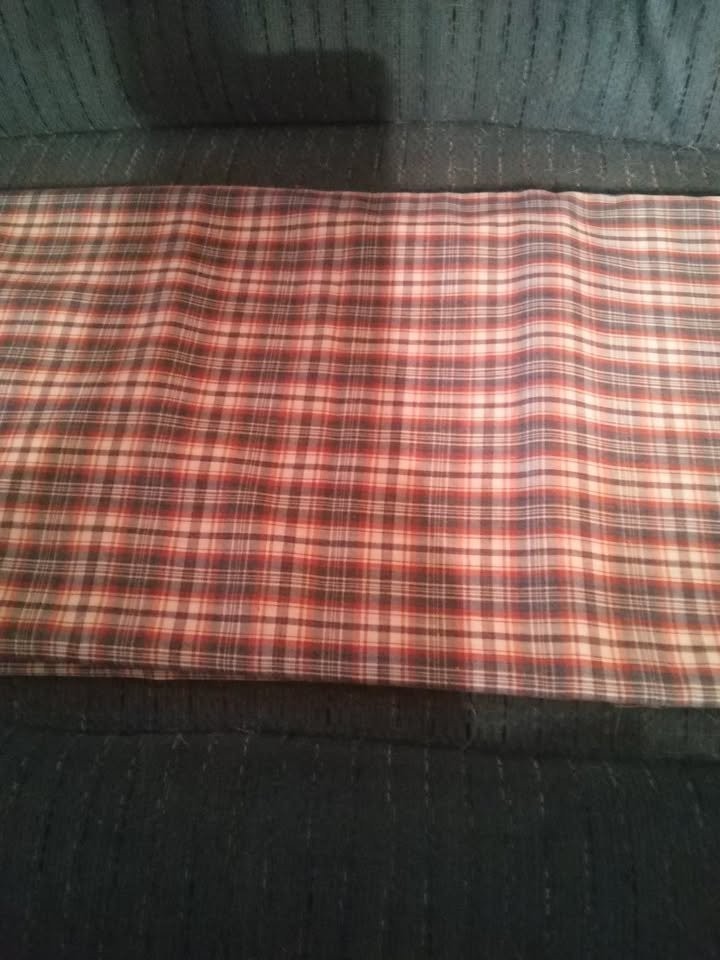 PLAID COTTON FABRIC LOT – YELLOW, BROWN, LAVENDER, RED, BLUE, WHITE & RUST