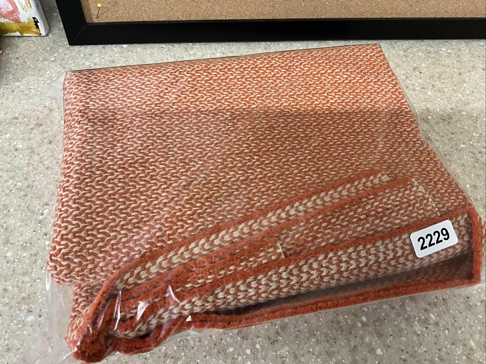 Burnt Orange Fabric Remnant Upholstry Less Than 1 Yard