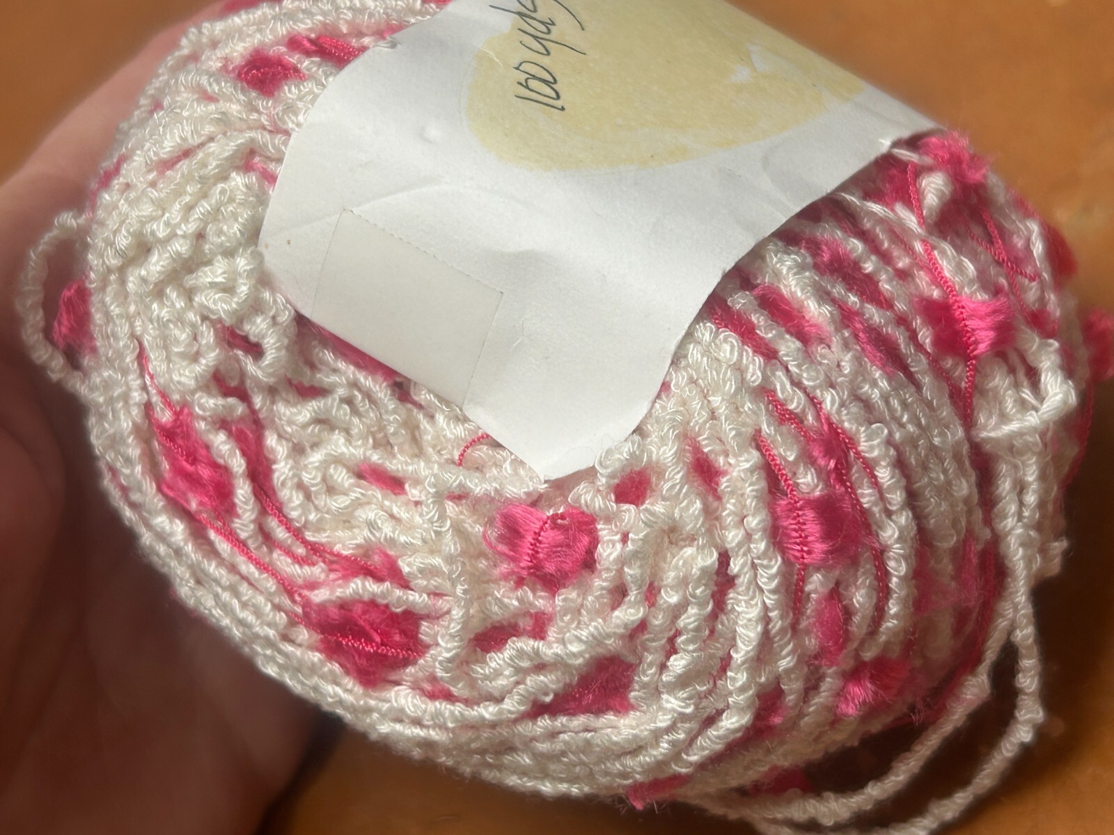 private label viscose poly made in USA 100yds cream pink