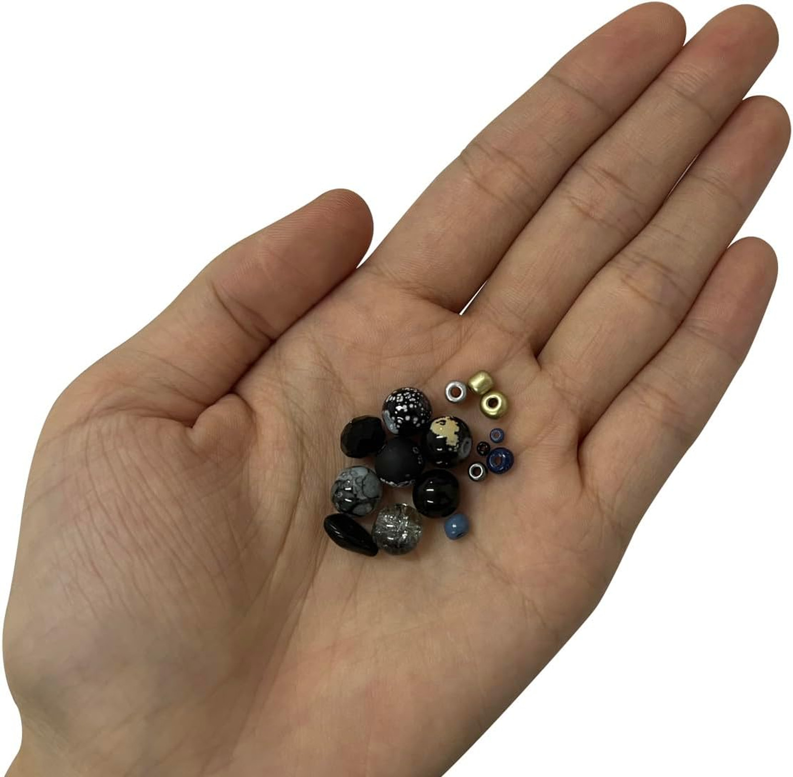 600PCS Crystal Glass Beads Spacer Beads for Jewelry Making 8mm Obsidian Rondelle