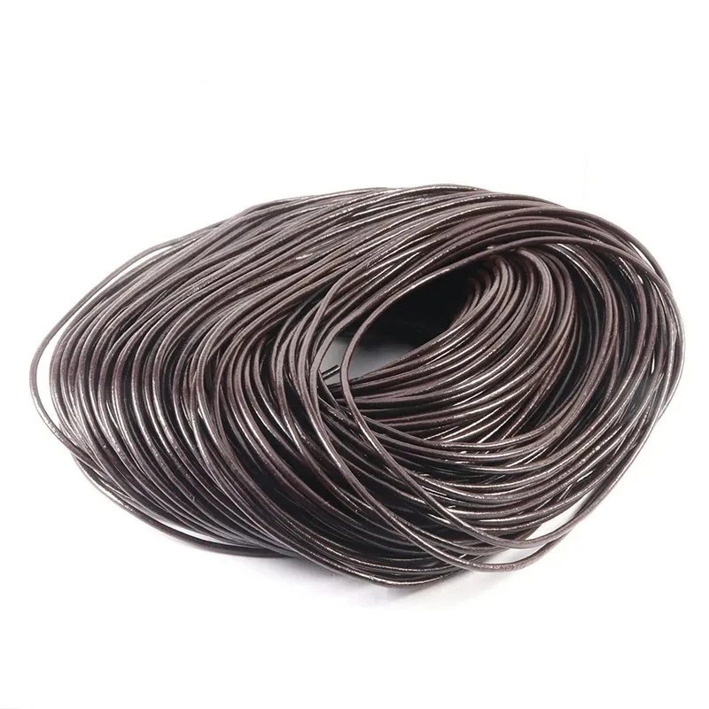 Round Genuine Leather Cord for DIY Jewelry Necklace / Bracelet Making String