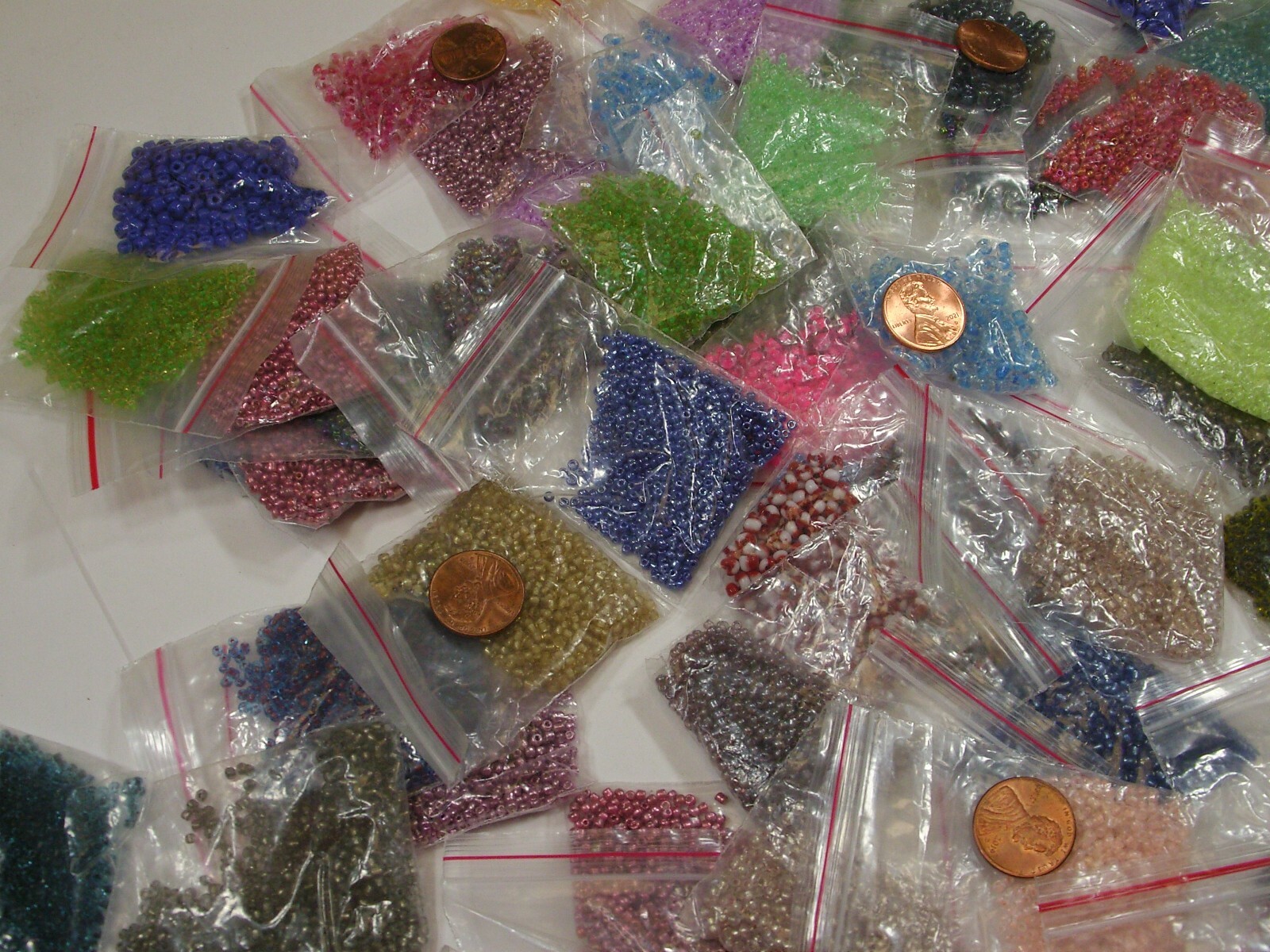 100 (10 Gram) Packets Loose 12/0 & 6/0 China Glass Seed Beads Wholesale (HM-44)