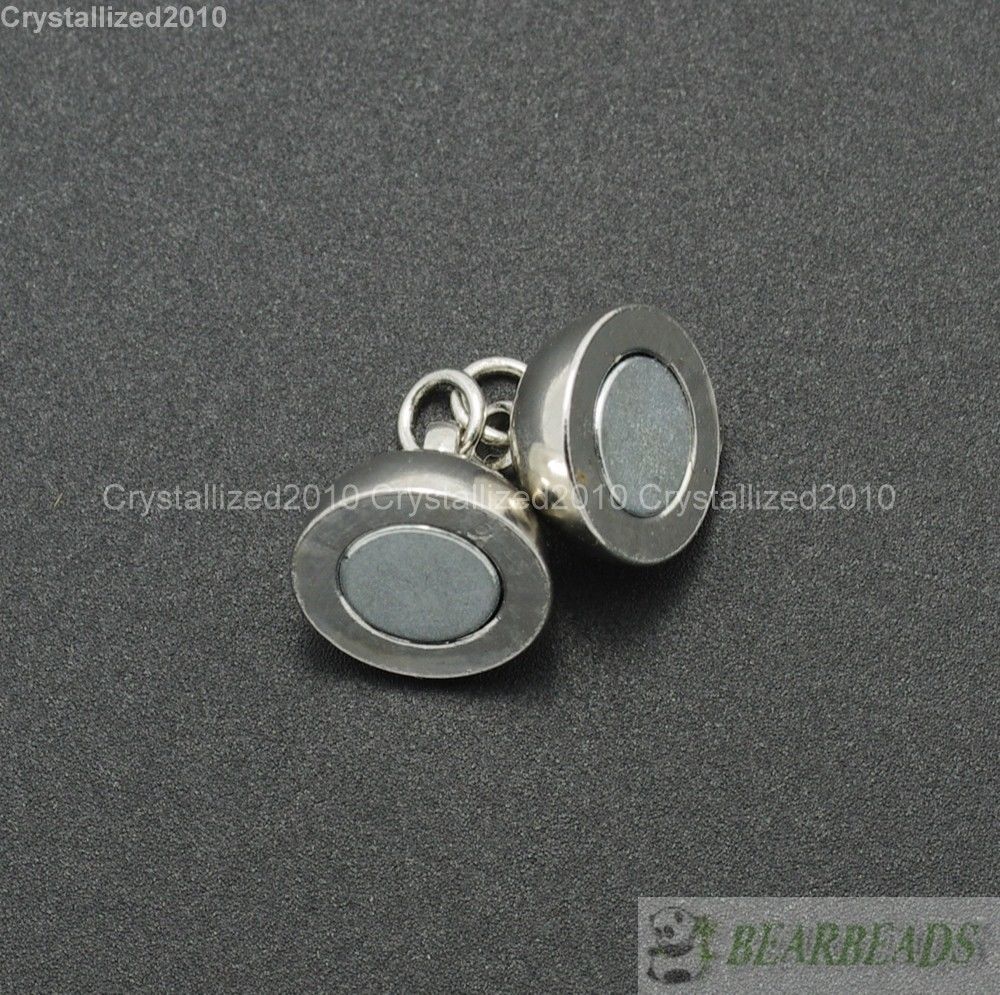 10 Sets Strong Magnetic Round Ball Smooth Metal Connector Clasps Silver 6mm 8mm