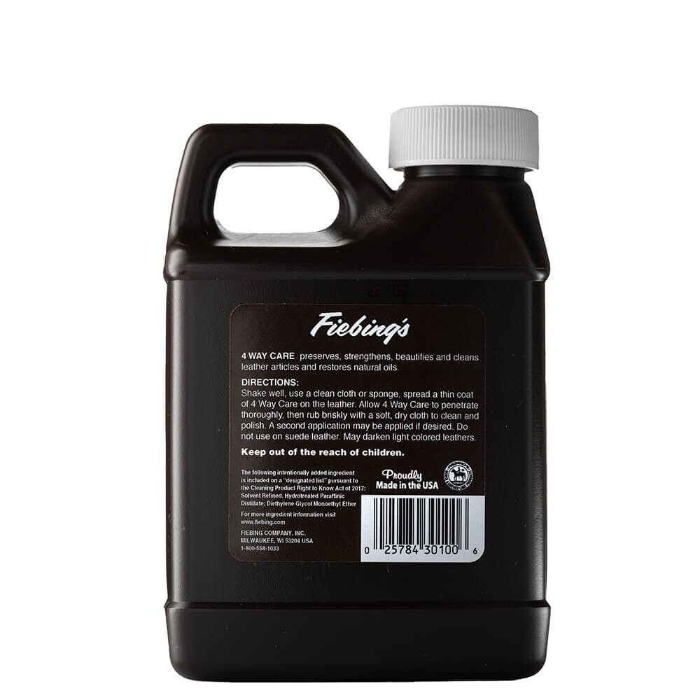 Fiebing’s 4-Way Care Leather Conditioner Cleaner Protector Preservative – 8 oz