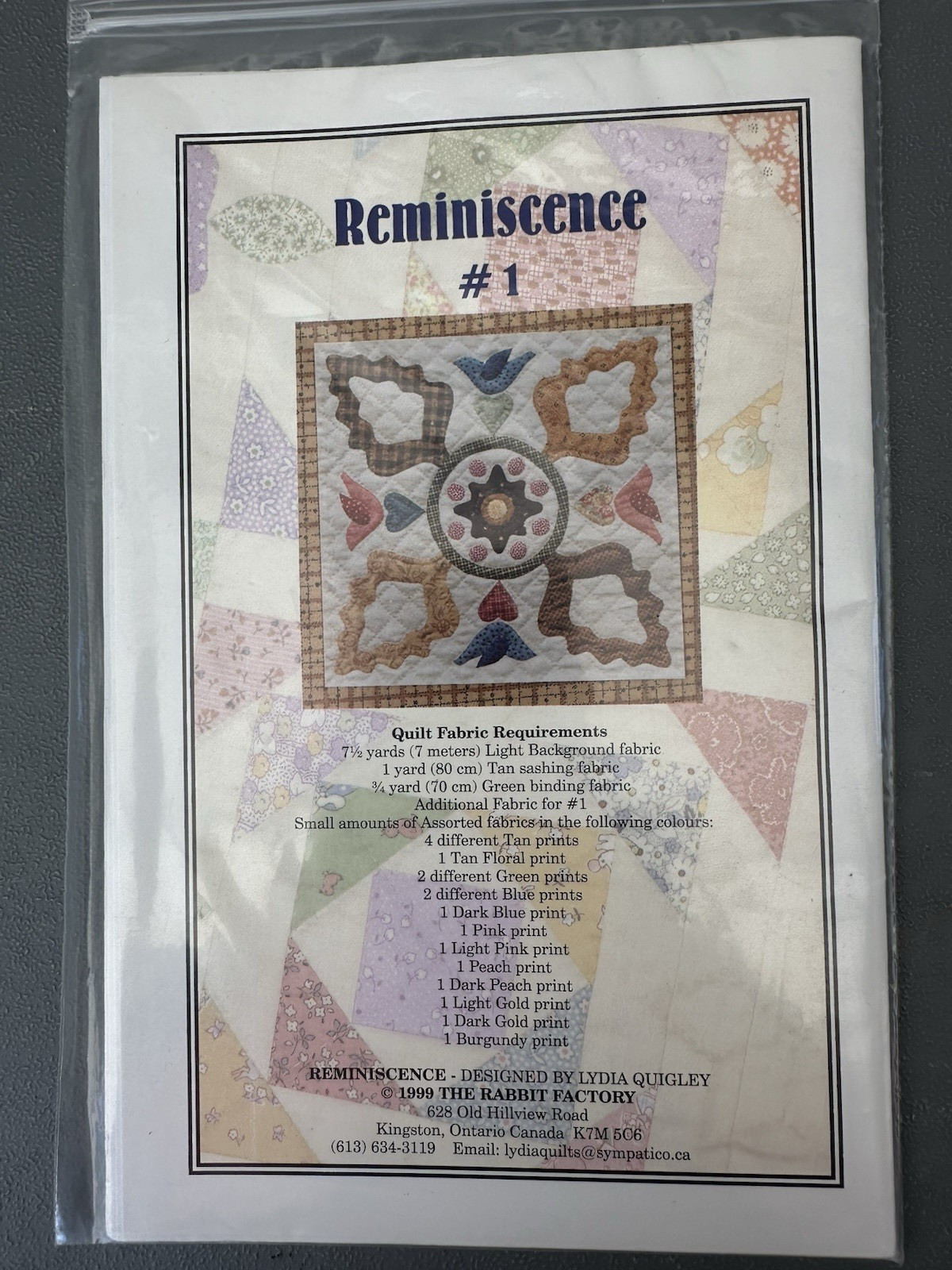The Rabbit Factory Quilt Pattern Reminiscence Quilt of the Month 1-12 READ