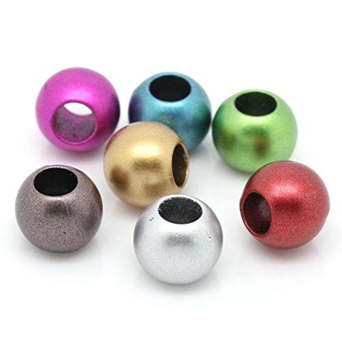 100 Acrylic Large Hole Beads for Crafts 10mm x 12mm Acrylic Barrel Beads with…