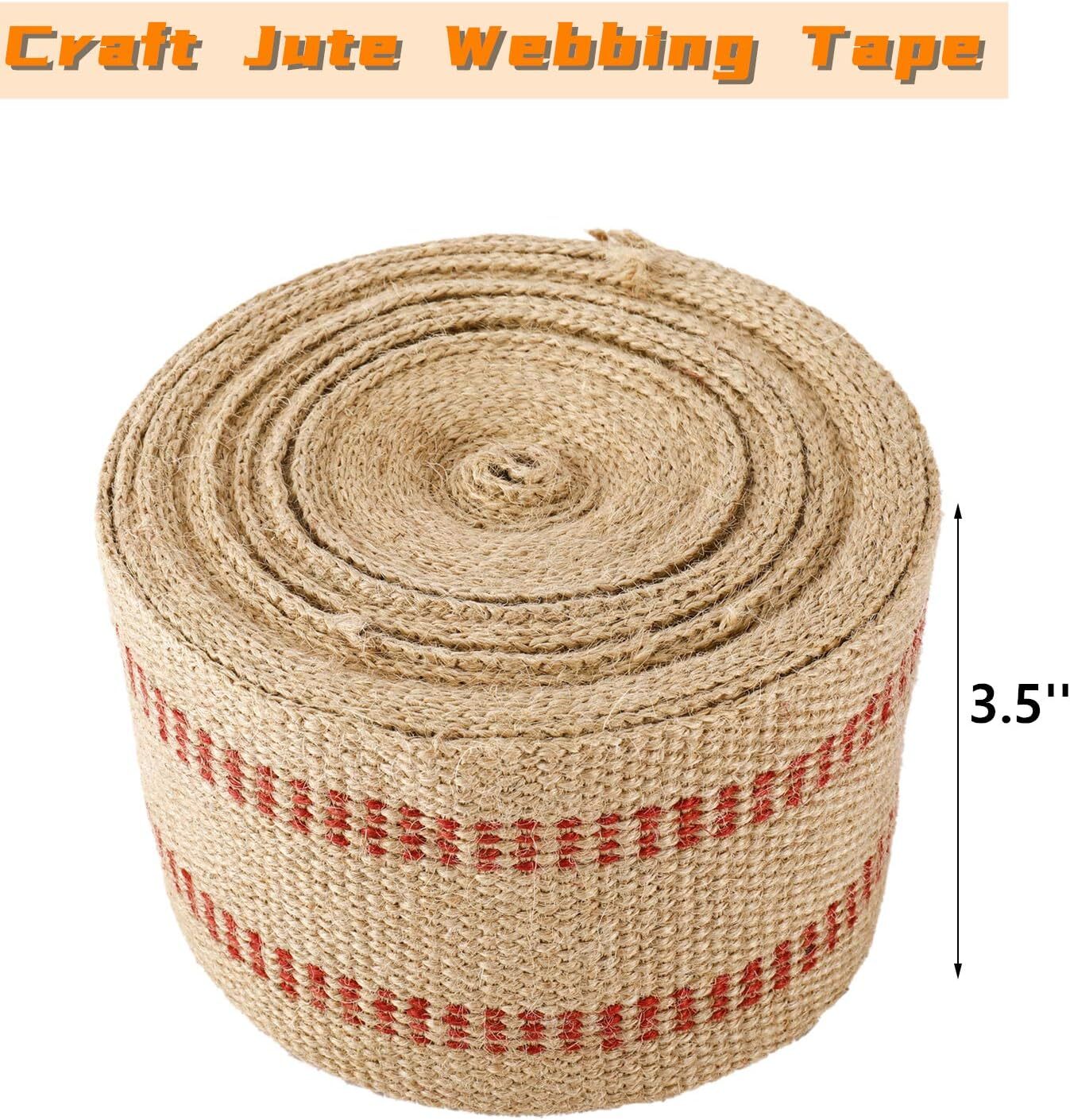 3.5″x10Yd Upholstery Jute Webbing Thickened Jute Chair Webbing Furniture Webbing