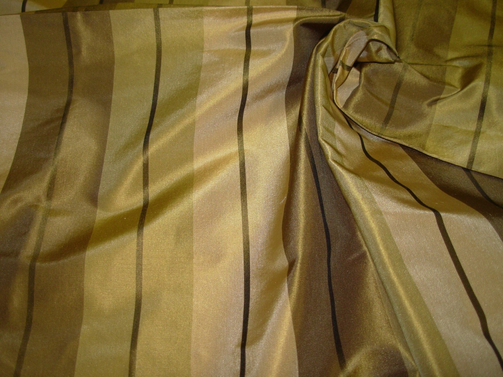 10 YDS 100% SILK VERVAIN KIDMAN STRIPES DRAPERY UPHOLSTERY FABRIC FOR LESS