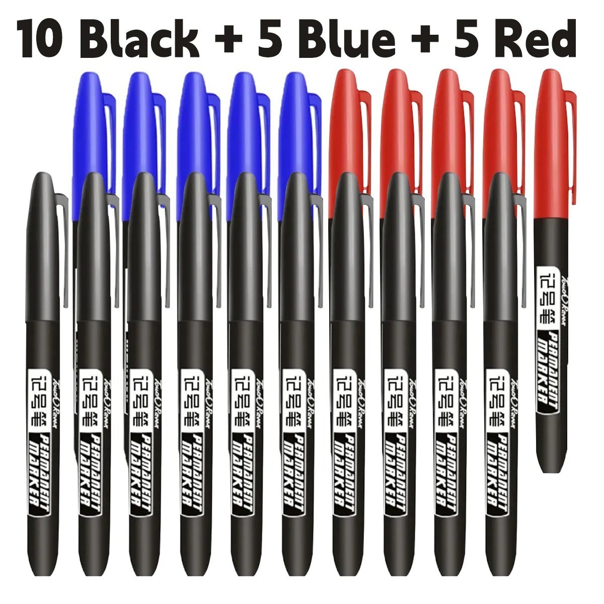 6pcs Permanent Marker Pen Set Waterproof Ink Sketch Drawing Markers – NEW