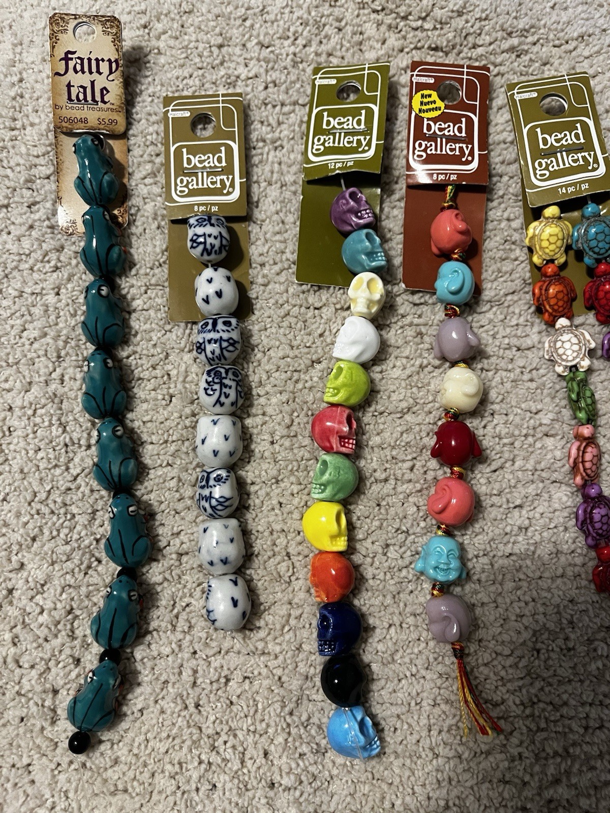 Bead Gallery Reconstituted Stone, Ceramic, Etc. Jewelry Making Strands Lot Of 10