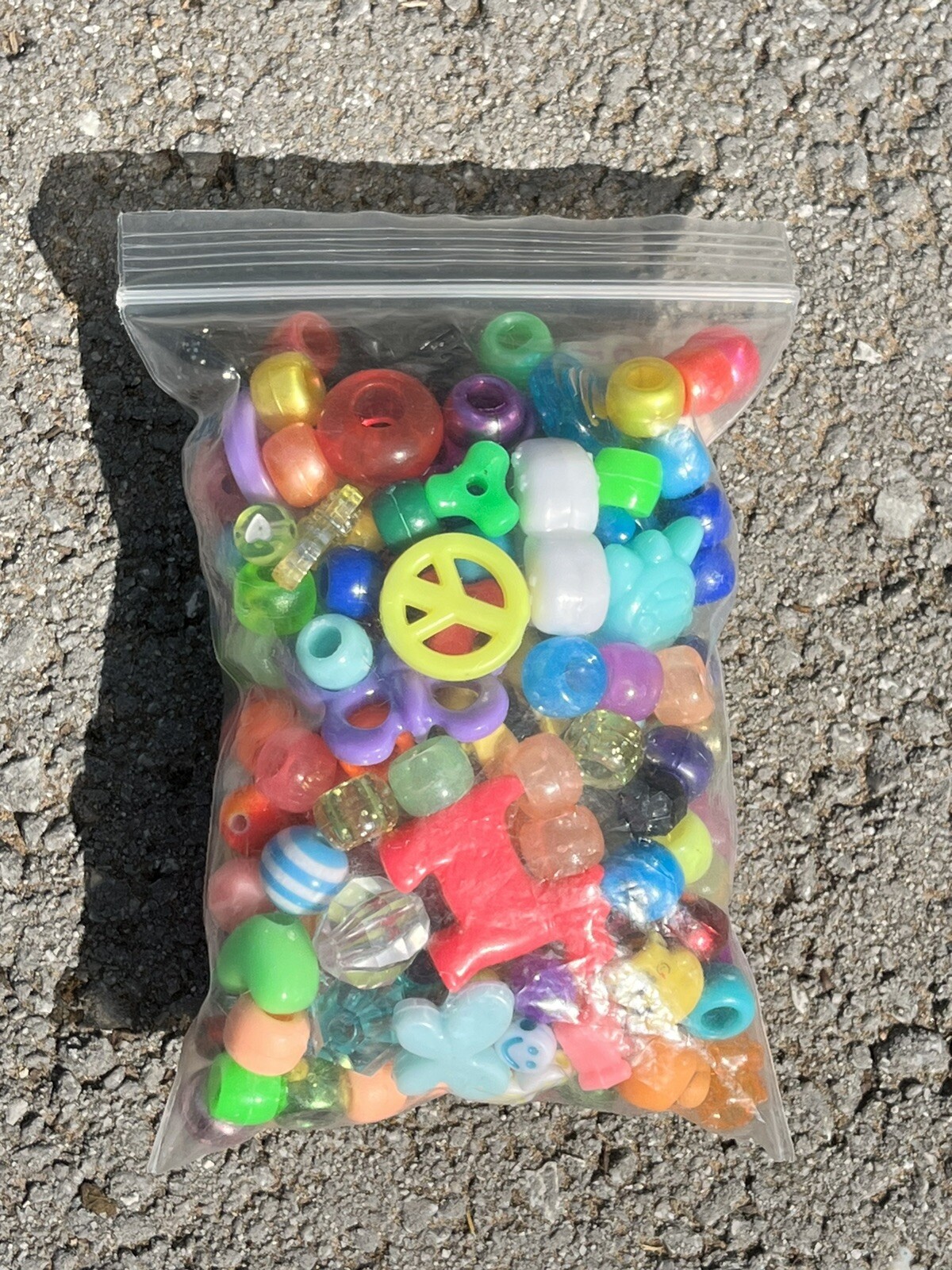 2 oz Bag of Mixed Pony Beads and Charms