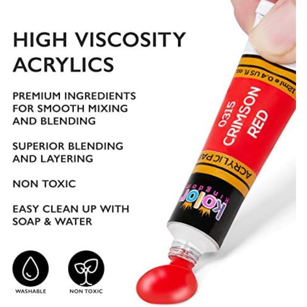 24 Colors Paint DIY Acrylic Paint Set for Hobby Model Painting Artists