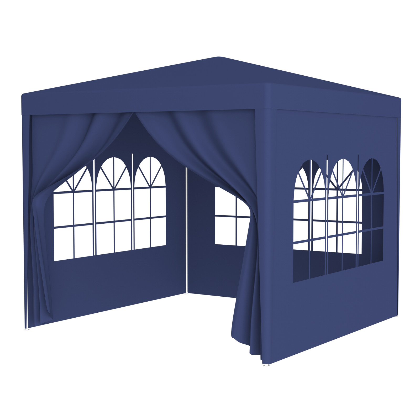 3 * 3m Spiral Tube Pergola Made of Blue PE Fabric, 10’x10 ‘ Party Tent