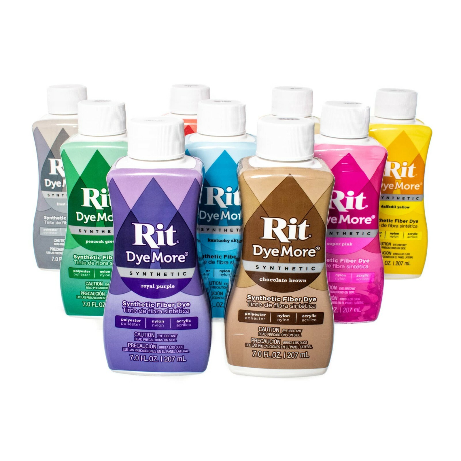 Rit Dye Synthetic Liquid Sampler Kit- Wide Selection of Colors and Rope Samples