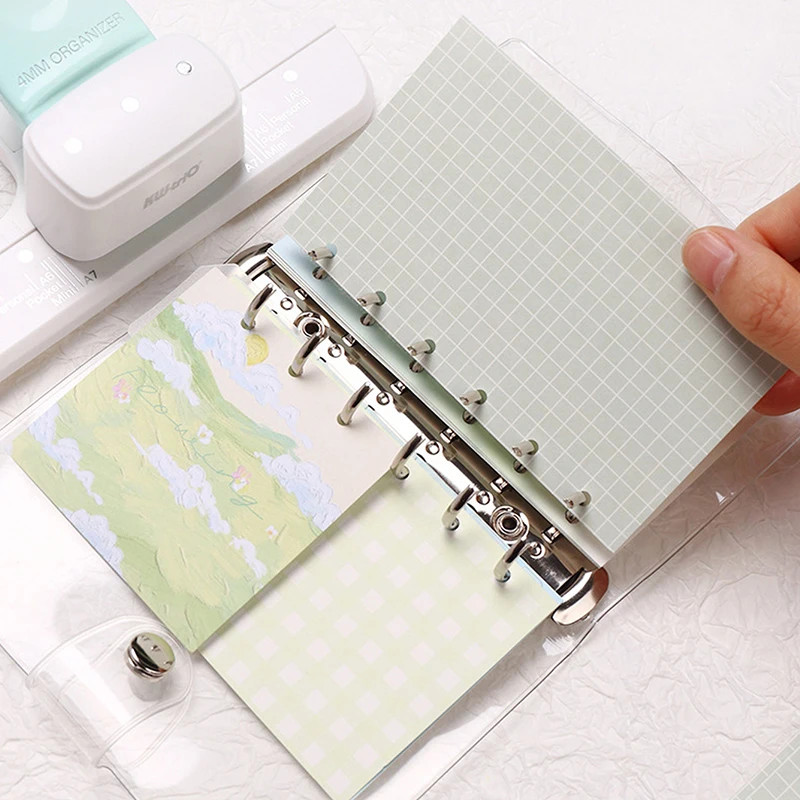 3 Hole Paper Punch Adjustable A4 A5 A6 Loose Leaf Planner Binder Punch