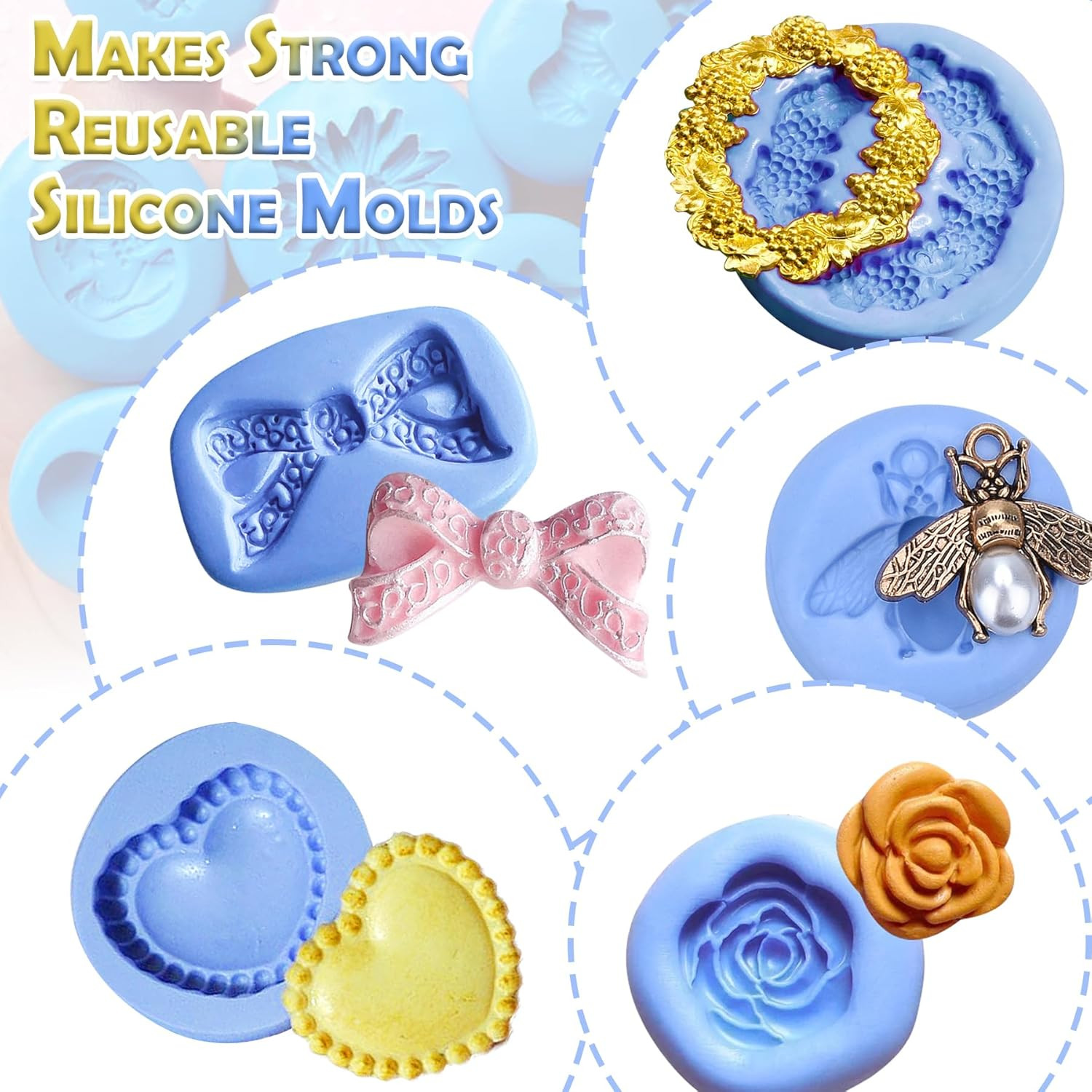Silicone Putty – 7/8 LB Flexible Silicone Mold Making Kit – Easy 1:1 Mixing Rati