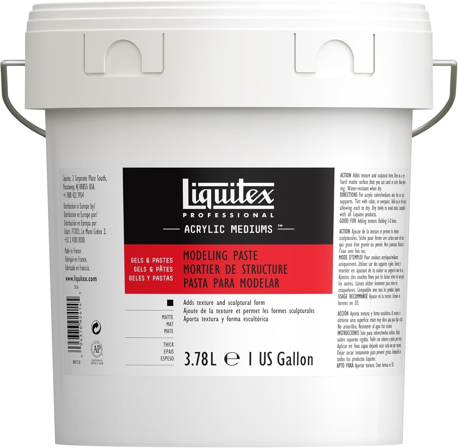 128-oz Professional Non-Toxic Modeling Paste for Heavy Texture Creation