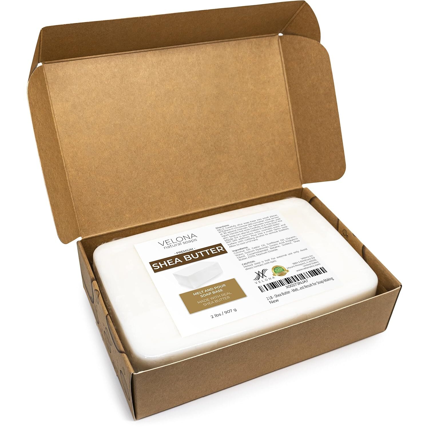 velona 2 LB – Shea Butter – Melt and Pour Soap Base SLS/SLES free | Natural…