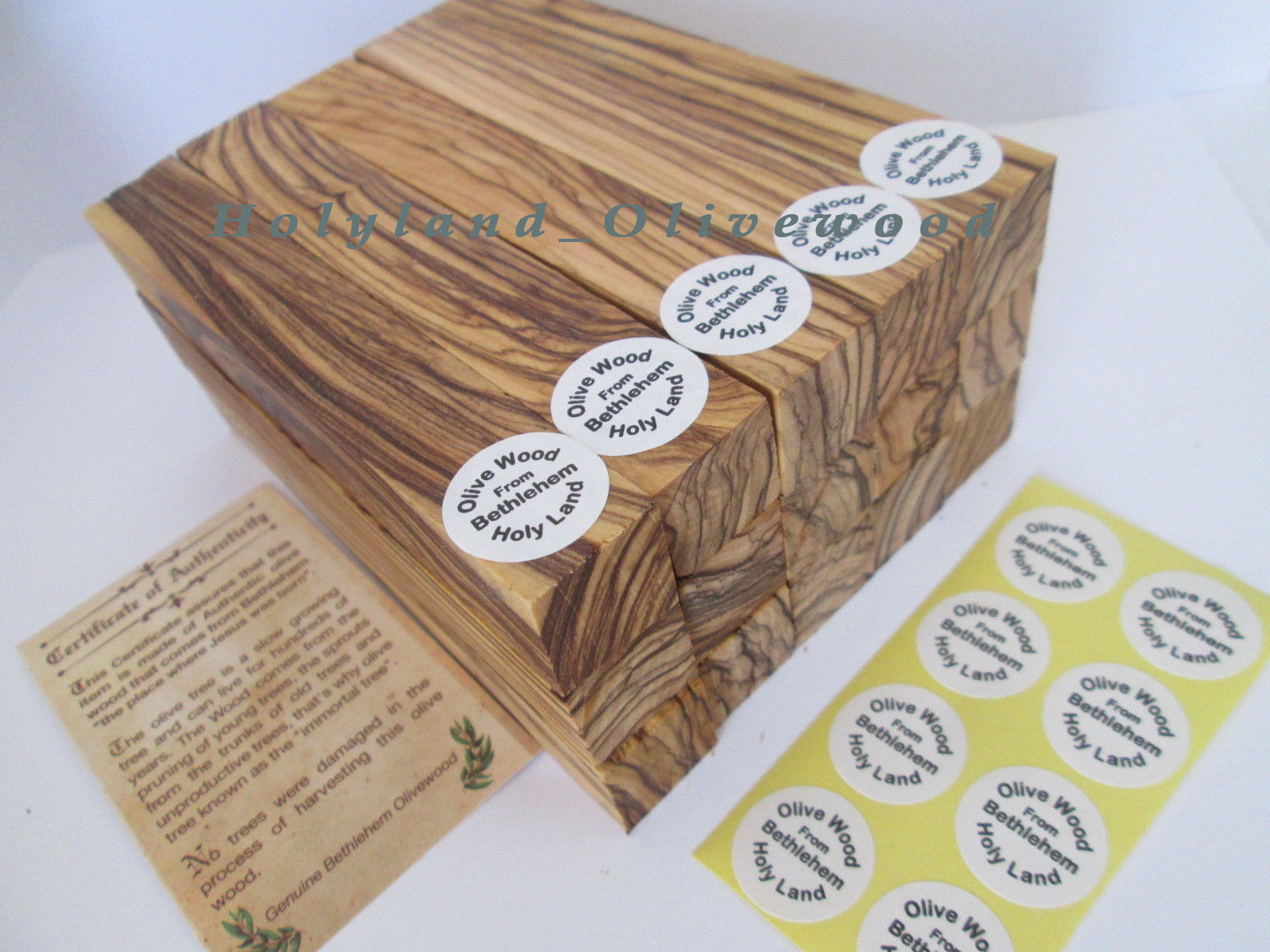 10 ~PREMIUM QUALITY~ BETHLEHEM /HOLY LAND~FIGURED~ Olive Wood Pen Turning Blanks