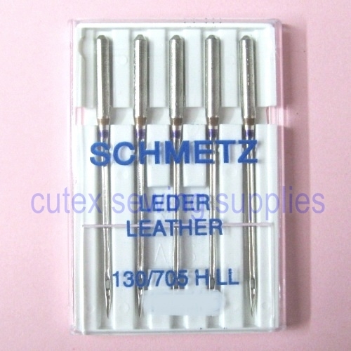 Schmetz 130/705H-LL Leather Point Needles For Home Sewing Machines – 5 Pk
