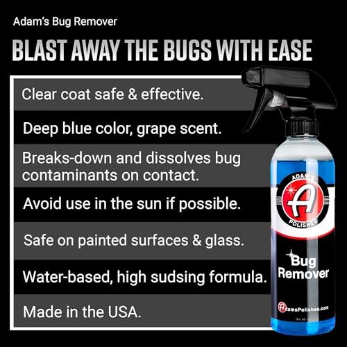 Adam’s Car Bug Remover (16oz) – Powerful Car Bug Remover 16 Fl Oz (Pack of 1)