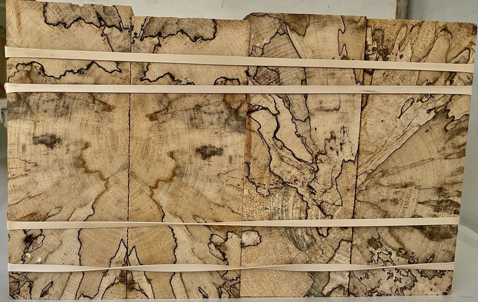Kiln Dried Spalted Hackberry turning Wood Pen Blanks 4-pcs. 2”x2”x5+” 5011
