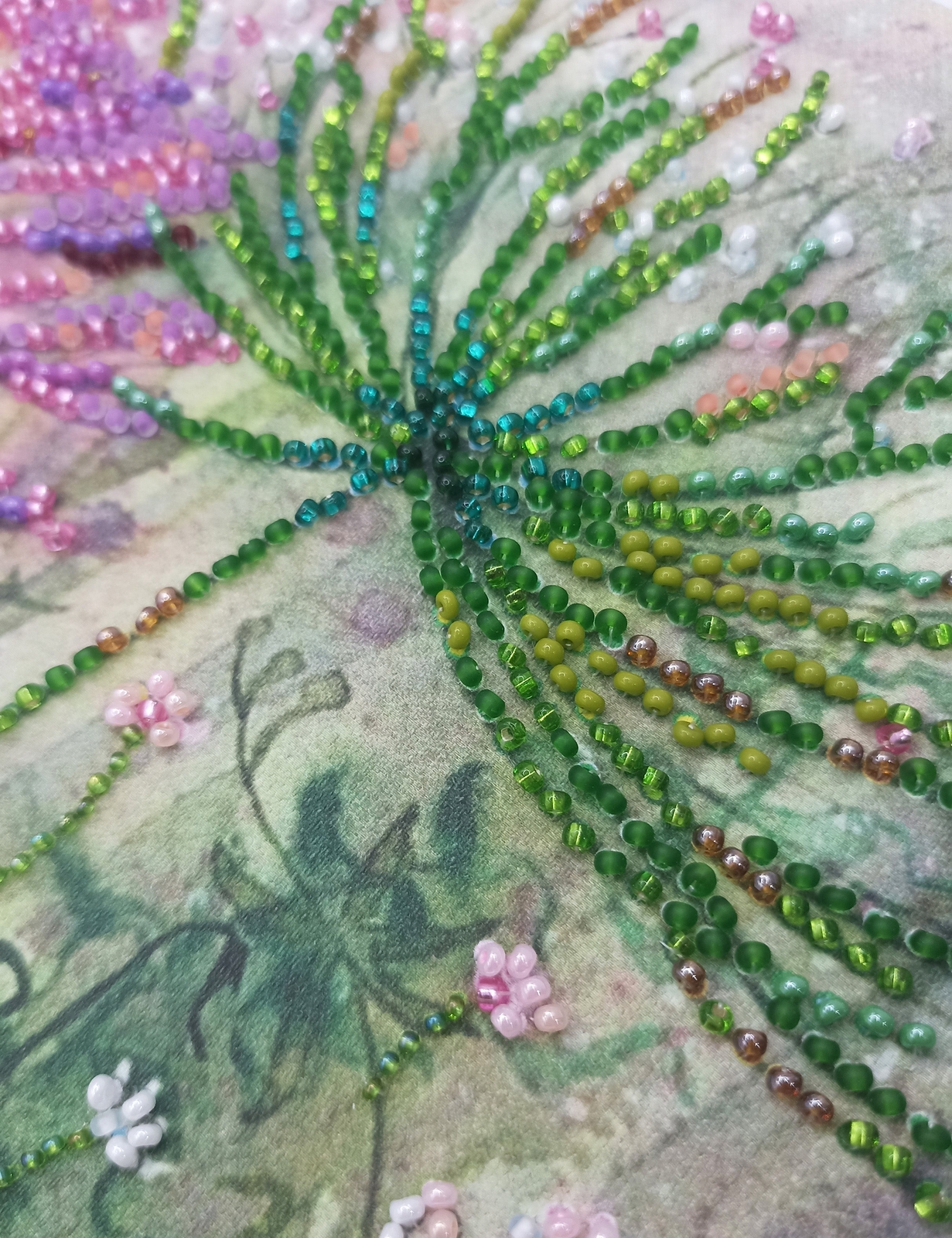Abris Art Bead Embroidery Kit – Cornflowers in the field AB-882