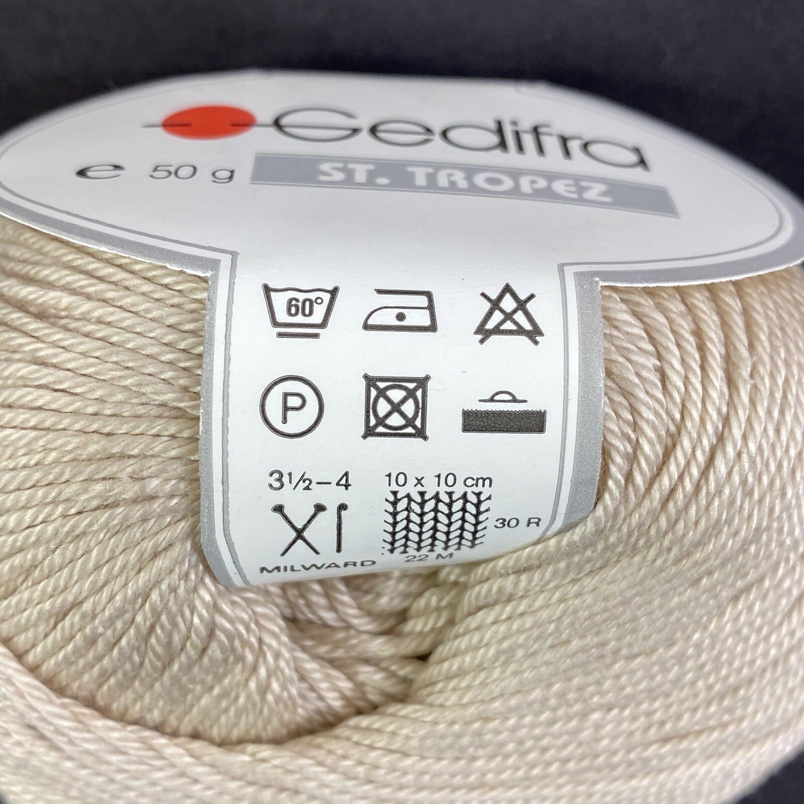 Gedifra St Tropez Yarn 100% Cotton 50g 125m Color # 6110 Beige Made in Bulgaria