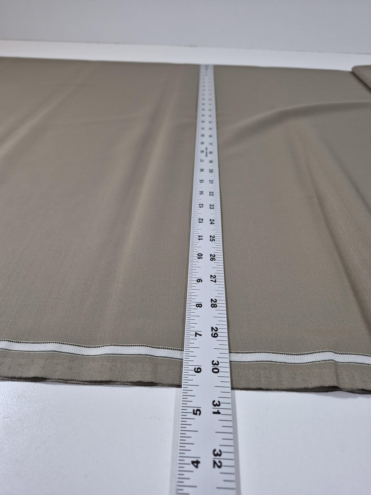 Atlas International Textiles Super 120s Wool Suiting Beige Solid 2 7/8 Yd Italy