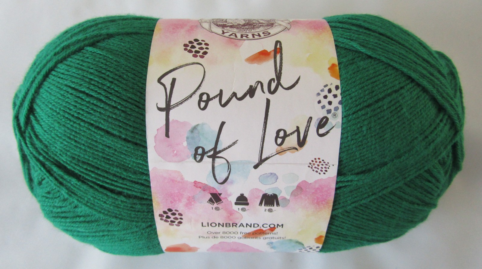 Lion Brand Pound of Love Yarn Wintergreen – 1020 Yards 16oz 100% Premium Acrylic