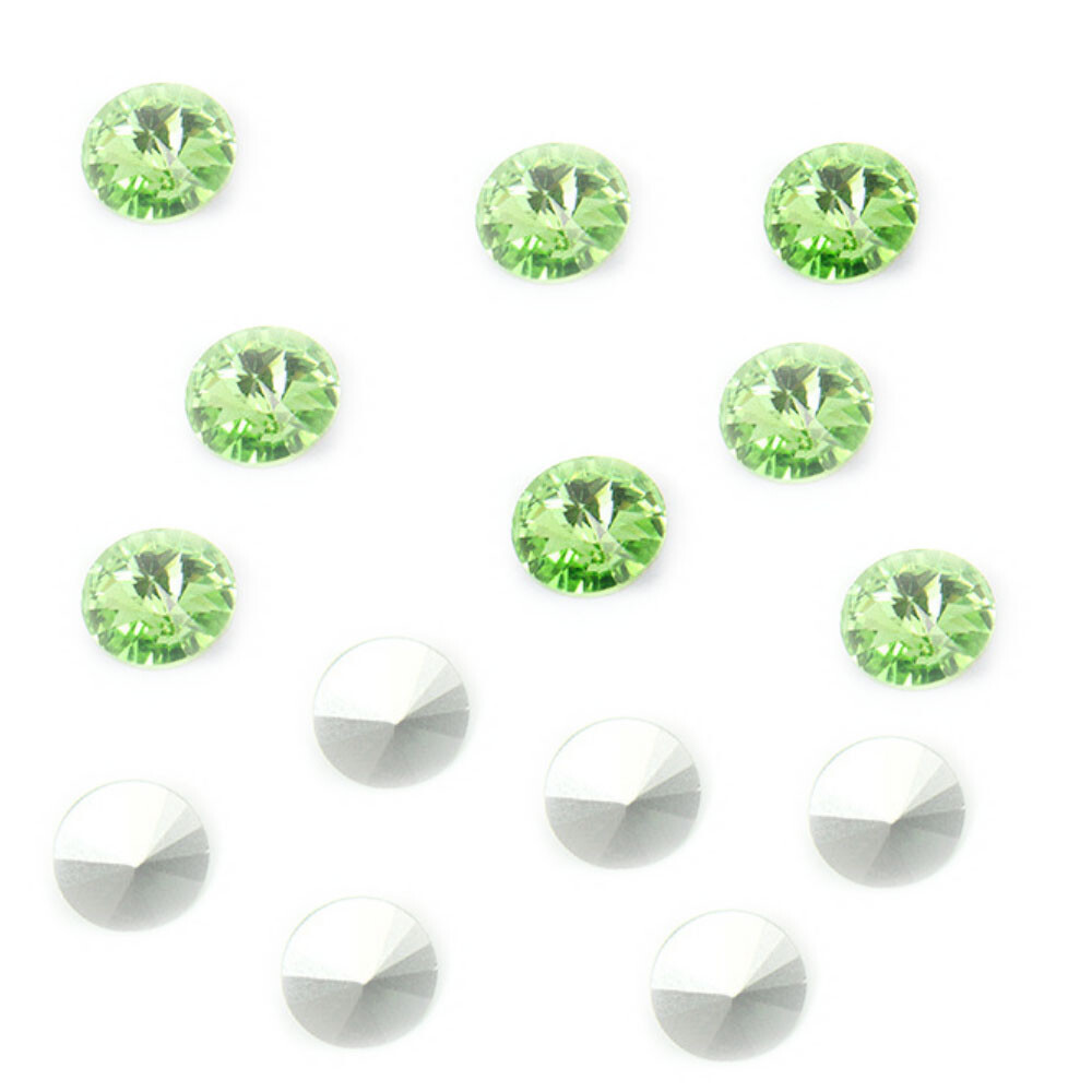144PCS Point Back Crystals Rhinestone Rivoli Fancy Glass Stones 6mm-18mm Varies