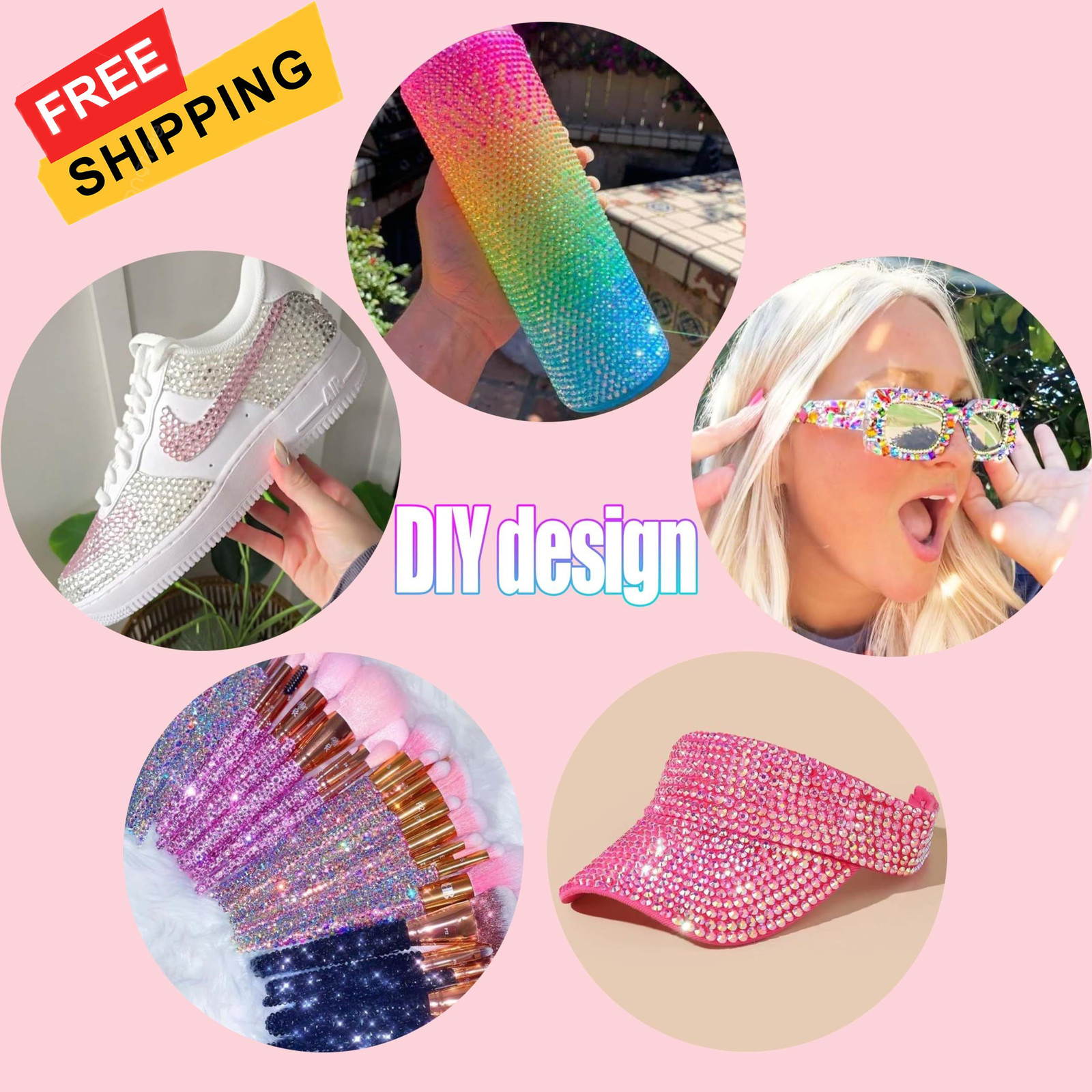 LERBOU Bedazzling Kit with 36000pcs 48 Colors Rhinestones, 3mm, 3mm Set1
