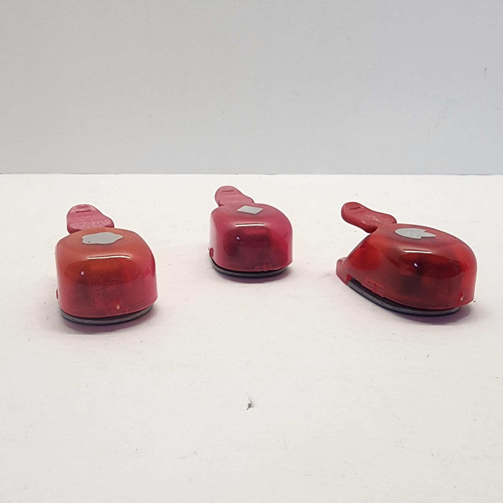 Red Mini Shape Craft Punch Lot Tulip Flower Diamond Circle Less Than 1 Inch