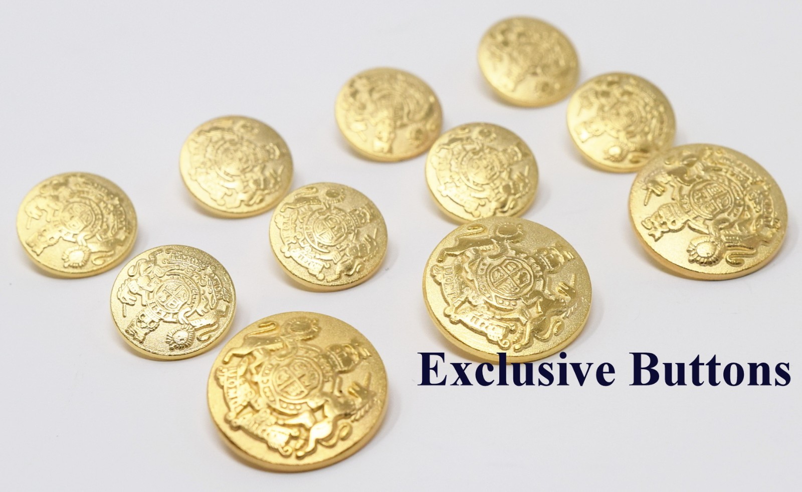 Metal Blazer Buttons Set – 3 Colors – Lion & Unicorn