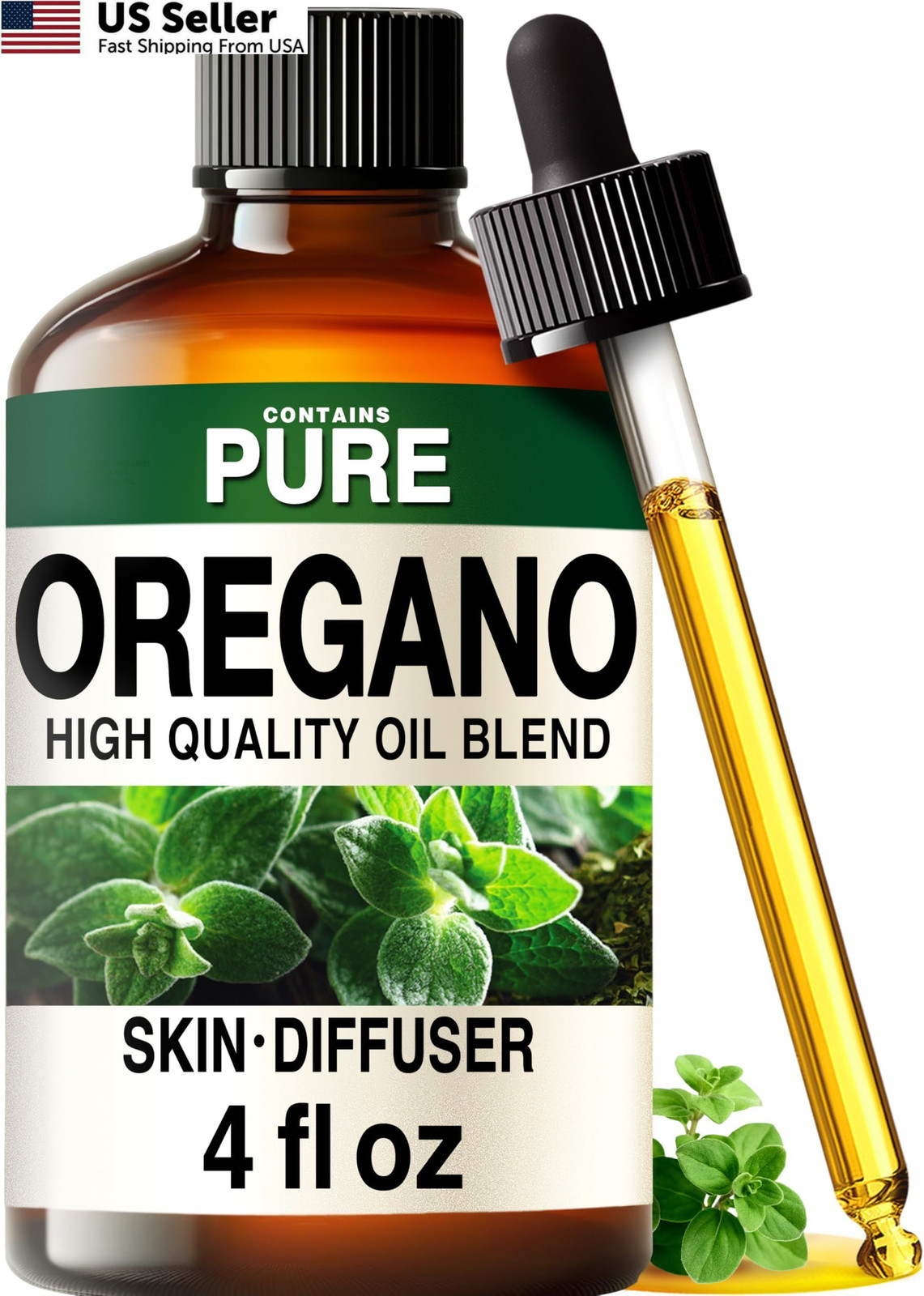 100% Pure Oregano Oil – 4 Fl Oz 4.00 (Pack of 1),