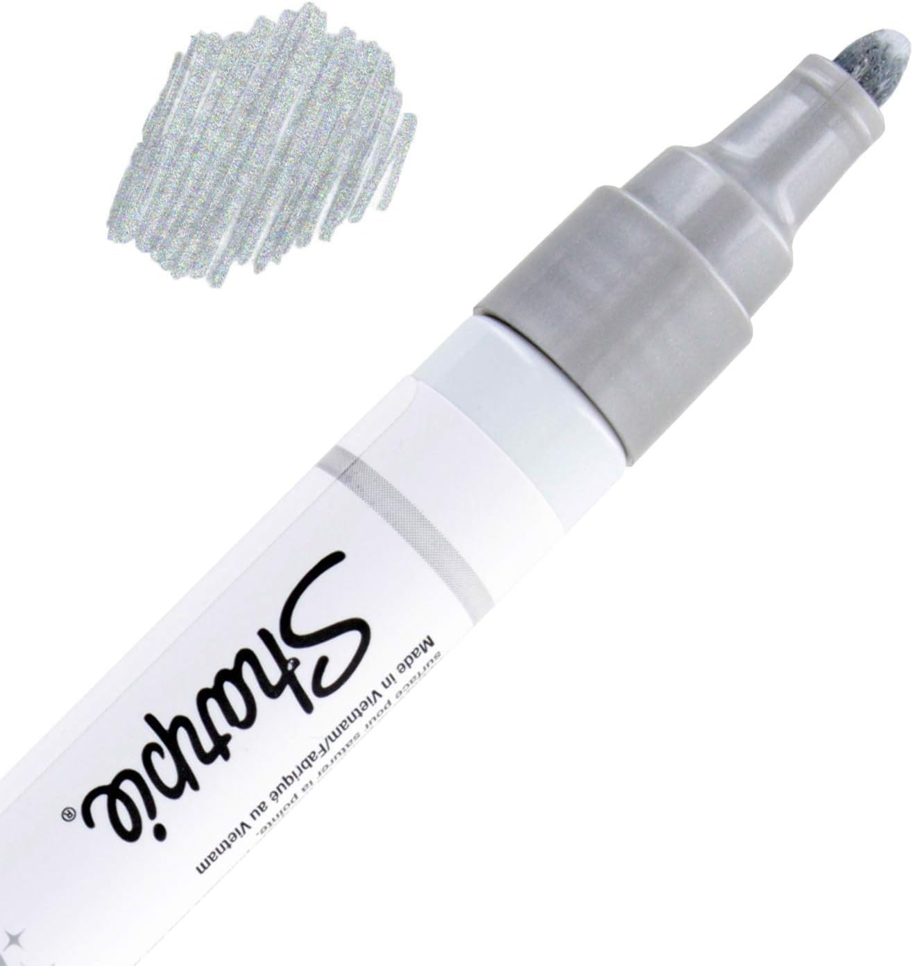 Sharpie Oil-Based Paint Marker, Medium Point, Metallic Silver Ink, Pack of 3