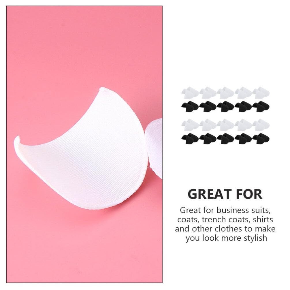 Soft Breathable Sponge Shoulder Pads – 20 Pairs Cushion Inserts for Suits & Coat