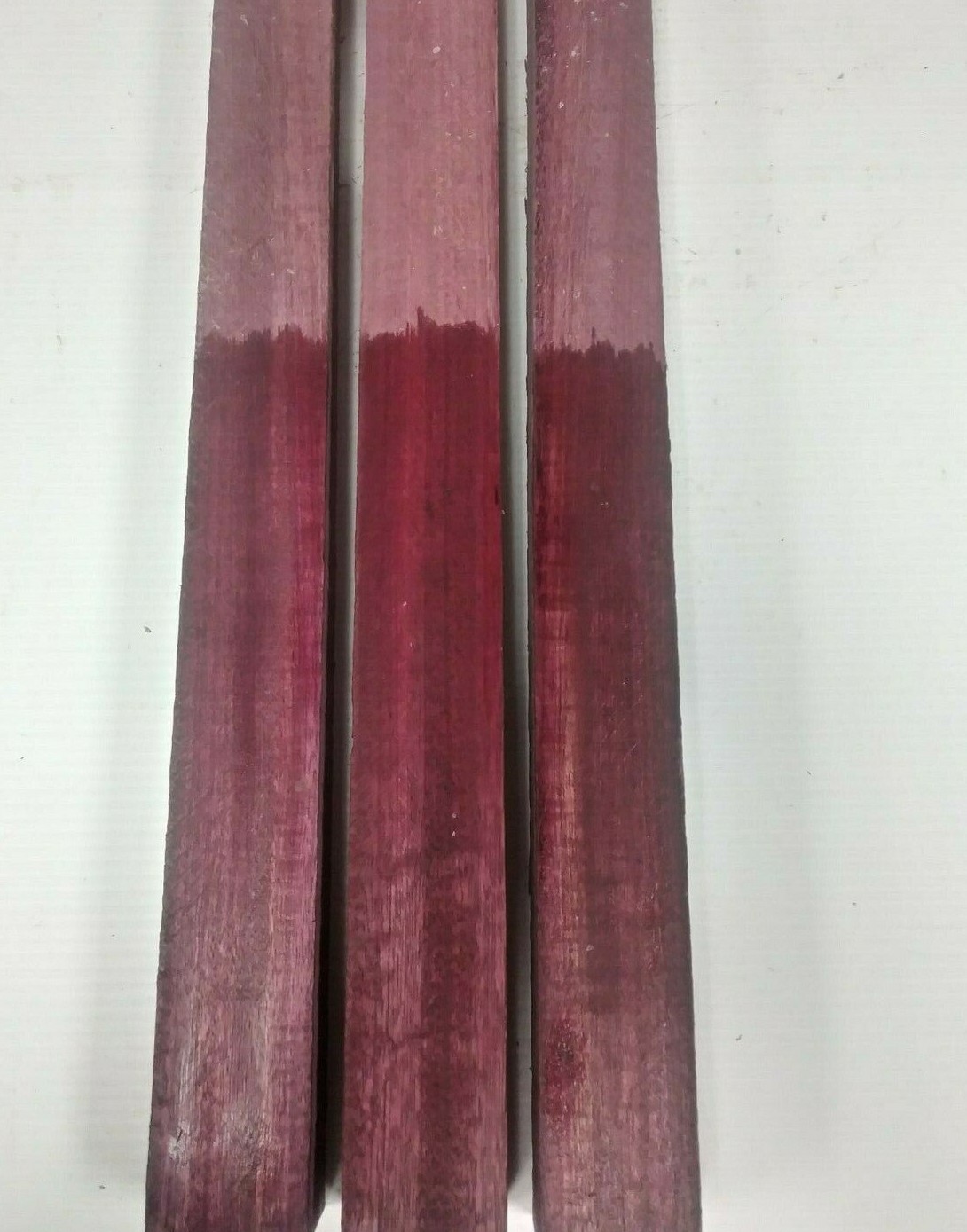 Pack of 3, Purpleheart Thin Dimensional Lumber Board Wood Blank 1″ x 2″ x 16″