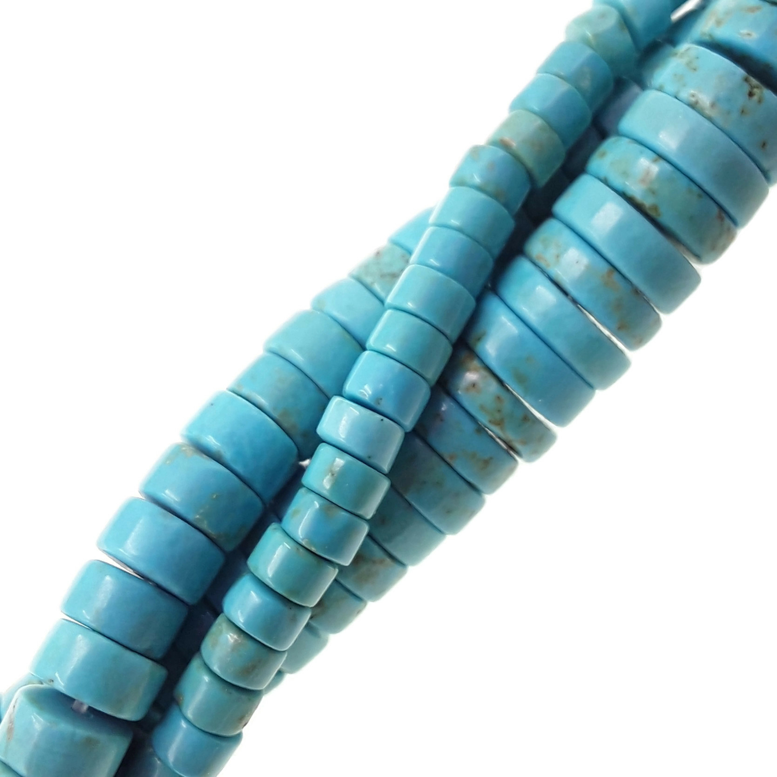 Blue Turquoise Heishi Discs Beads 2x4mm 3x6mm 3x8mm 3x10mm 15.5″ Strand