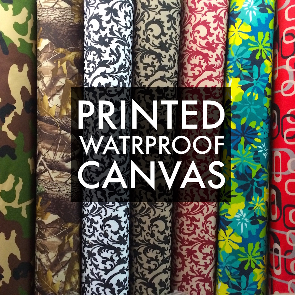 Printed Canvas Fabric Waterproof Outdoor 60″ wide 600 Denier by the yard