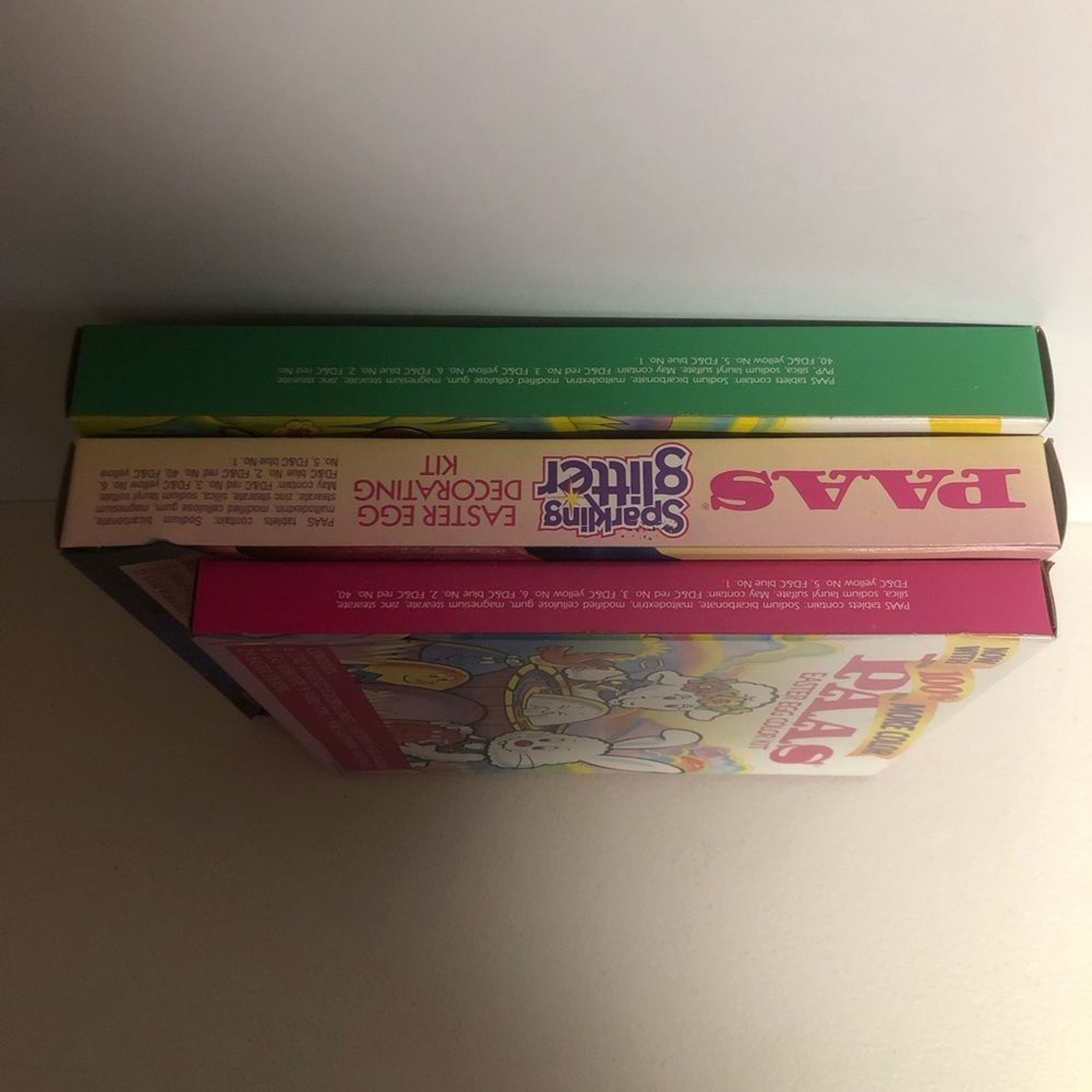 Vintage PAAS Easter Egg Color Kit Set of 3 Made in USA Original Glitter SOY INK