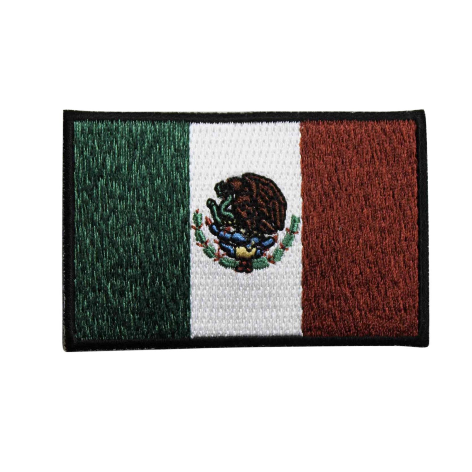 Subdued Mexico Flag Embroidered Iron On Patch – Mexican 122-S