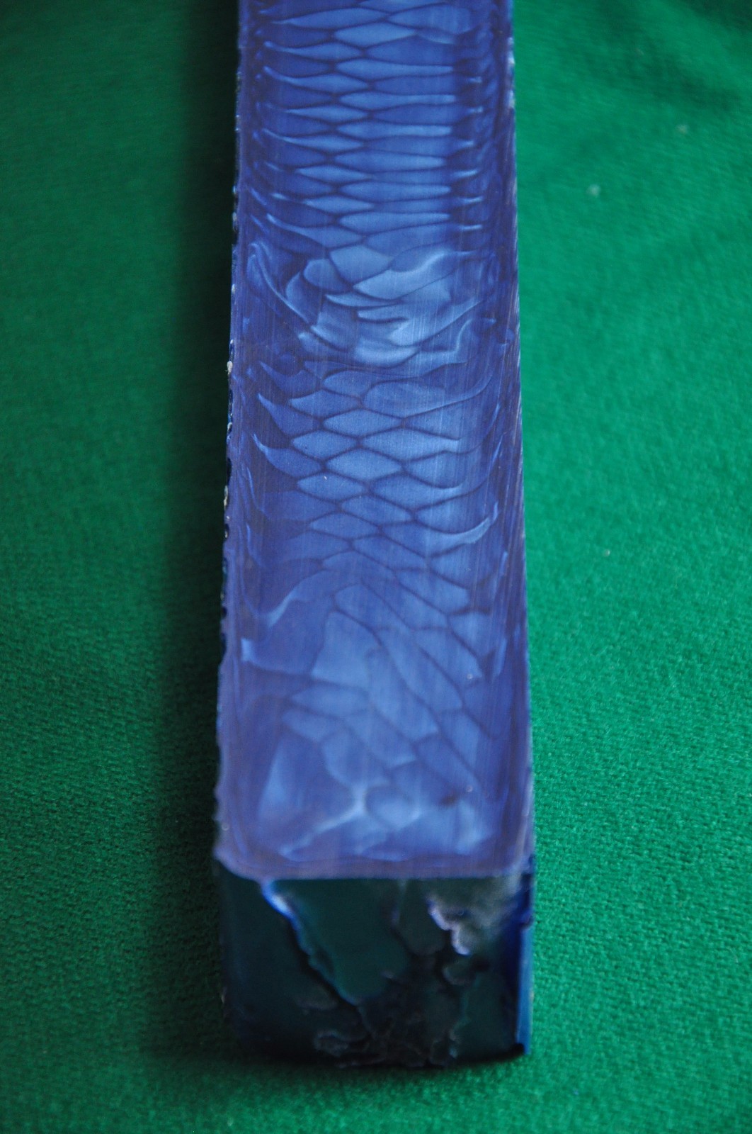 1 EXOTIC JUMA BLUE SNAKE 12″ X 1.45″ DUCK & GAME CALL MATERIAL – FDA APPROVED