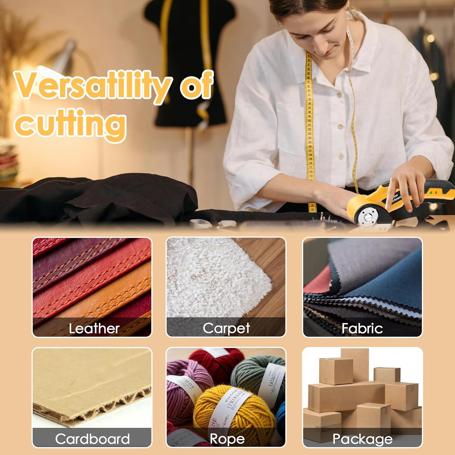 Cordless Electric Scissors, 4V Cardboard Cutter,Box Cutter Fabric Scissor Cutter